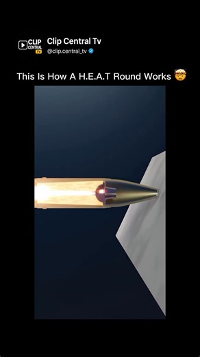 Clip.Central Tv on Instagram: "H.E.A.T = High-Explosive Anti-Tank 💥🛡️ It’s a type of tank round designed to destroy armored vehicles by using an explosive charge to create a super-hot metal jet that punches through armor. Even though it doesn’t rely on speed like some rounds, it’s still deadly because it attacks the armor itself."