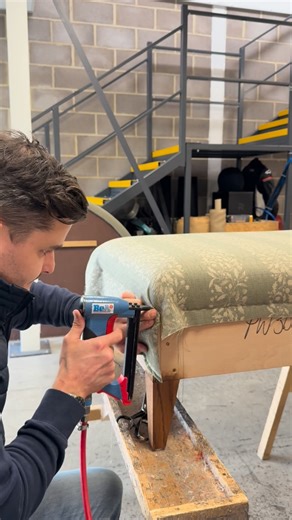 PERCE & WILLIAMS on Instagram: "Watch as I make a P&W Leonard footstool ✂️ Fabric: @kellyventuradesign Sunbrella - Linden in Thyme Contact us with any enquiries you may have or visit www.perceandwilliams.co.uk for more. #perceandwilliams #upholstery #footstool"