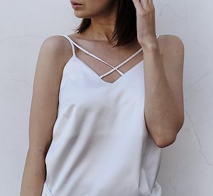 Silk Cami Top With Double Straps, White and Black Slip Top, Handmade Silk Tank for Women, Summer Silk White Silk Tank Top - Etsy Canada
