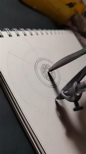Hand-Drawn Geometric Mandala Art | Satisfying Drawing Process #art #shorts