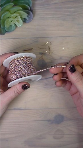 Rhinestones are my current hyperfixation ✨ Making sparkly chandelier earrings! #diy #jewelrymaking