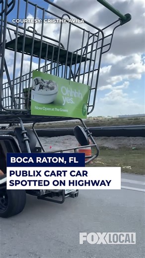 ONLY IN FLORIDA 🛒 A massive Publix shopping cart was caught on camera cruising through Boca Raton. Have you spotted it? | FOX 13 News - Tampa Bay