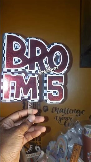 Bro I'm 5 Cake Topper! Hand drawn font. #ioufavors #sneakerheadcrafter #partyfavors #caketopper