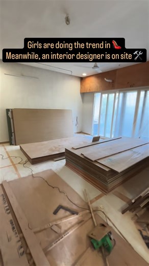 ROHO DESIGN on Instagram: "Girls are busy slaying trends in 👠 Meanwhile, an interior designer is busy building dreams on site 🛠️✨ From drawings to dust, from concepts to concrete reality — site visits, measurements, coordination, and a lot of problem-solving behind the scenes. Because for us, fashion fades… but well-designed spaces last for years. 🤍 #InteriorDesignerLife #SiteDiaries #BehindTheDesign #RohoDesign #WorkModeAlways"