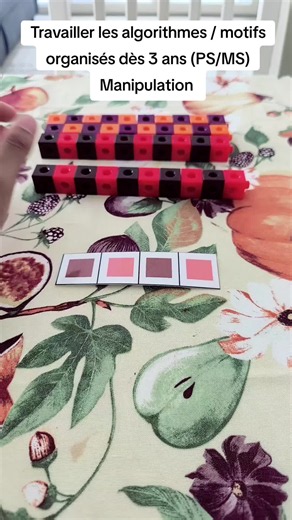 Atelier pédagogique : Algorithmes et motifs 🟥🟦 Dans cette vidéo, je te présente une activité sur les algorithmes et motifs organisés en manipulation avec des cubes 🧱 pour travailler la structuration de la pensée dès la maternelle ! 💬 Commente « algorithmes » ⭕ pour rejoindre mon Patreon Premium avec un abonnement mensuel et accéder à plus de 100 activités pédagogiques 📂 dont mes fiches séances, mon diaporama et mes jeux autonomes 🎮 !