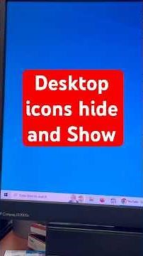 How to show & Hide Computer Desktop Icons on Windows 10/11 #computer#computertips