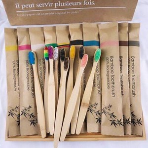 Eco Friendly Bamboo Toothbrush Natural Biodegradable Wood Medium Bristles Adult   | eBay UK