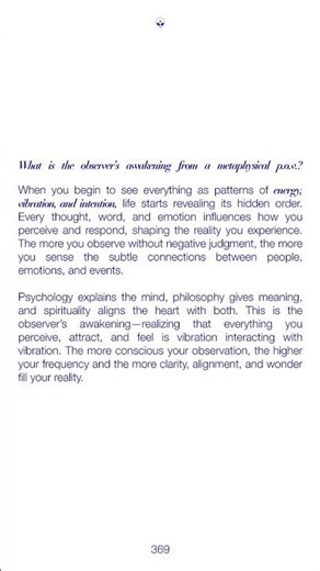 What is the observer's awakening from a metaphysical POV? #shorts #deepthoughts