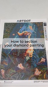 31K views · 244 reactions | How to section your diamond painting ✨ Release paper or washi tape? Tell us your choice in the comments!  #diamondart #diamondarttips #diamondpainting #diamondpaintingaddict #diamondpaintingbeginners #tutorial #tutorialvideo #diamondartforbeginners #diamondartaccessories #arttipsandtricks #artdot | Artdot | Facebook