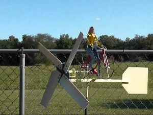 Girl Riding Bike Whirligig