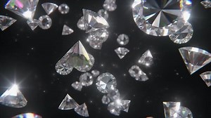 Download Cinematic Falling Diamonds Animated Background with Transparent Clear Background for free