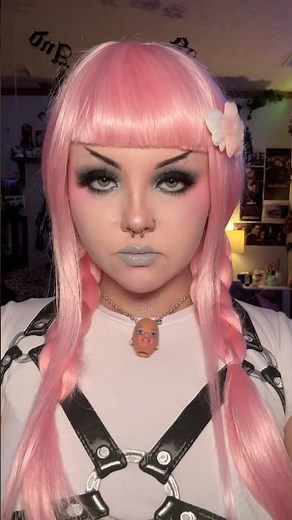 pastel goth makeup tutorial 🖤 #makeup #makeuptutorial #creativemakeup #pastelgoth #grwm
