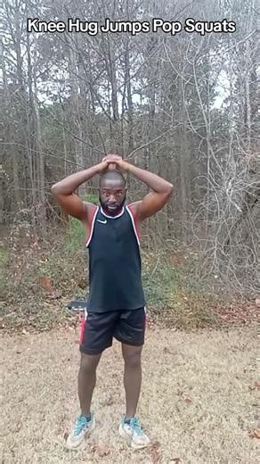 knee Hug Jumps Pop Squats #fitness #exercise #workout #foryou