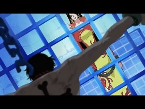 Boa Hancock tells Ace that Luffy came to save him - the first appearance of Magellan's power