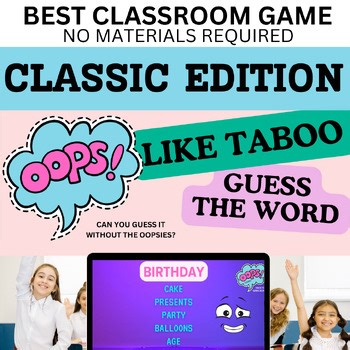 Oops Classic: A Fun Taboo-Like Classroom Game | Ice Breaker, Brain Break