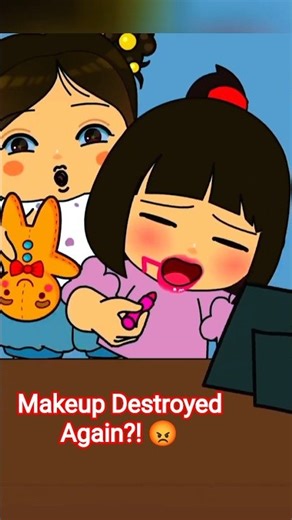 When Your Makeup Gets Ruined Again & Again 😡 | Funny Makeup Fight #funny #makeup #shorts