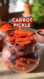 As the chilly season unfolds, it's time to spice up your meals with this zesty Instant Carrot Pickle🥕. This quick pickle requires minimal effort—no waiting, no fermenting! Ingredients: 250g red carrot 2 tbsp oil 1 tbsp ginger 2 tsp mustard 2 tsp yellow mustard 3 gundu chillies 1 tsp methi seeds 1 sprig curry leaves 1 tsp hing 1 tbsp red chilli powder 1 tbsp turmeric ½ tsp amchur powder Salt to taste Vinegar Recipe by Chef Daniel Hiwale #Carrot #CarrotPickle #Pickle #PickleRecipes #InsantPickle 