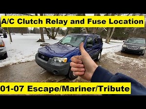 A/C Clutch Relay and AC Fuse Ford Escape 01 02 03 04 05 06 07 2001 2002 2003 2004 2005 2006 2007
