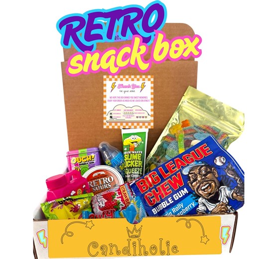 Retro Candy Snack Box: Nostalgic Treats & Fun Surprises - Etsy
