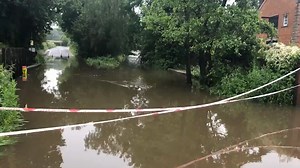 These ducks are the only traffic passing through the ford at Rufford this morning after a man had to be rescued from his vehicle yesterday. 🦆🦆🦆 It remains closed following the heavy downpours this week. | BBC Nottingham