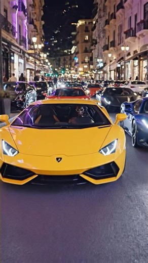 Monaco Night Drive | Neon Supercar Convoy Aesthetic