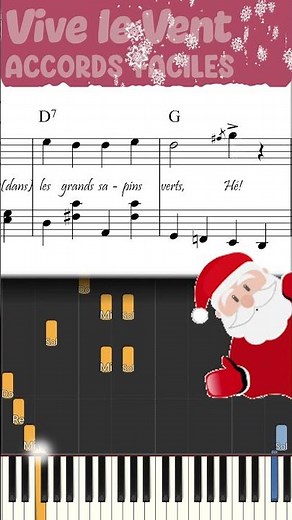 Jingle Bells ❄️ Accords faciles pour piano #tutopiano #partition #jinglebells #noël2025 #harmonie
