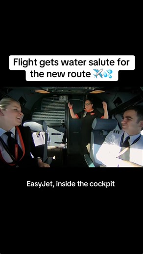 EasyJet's New Destination Celebration with Water Salute