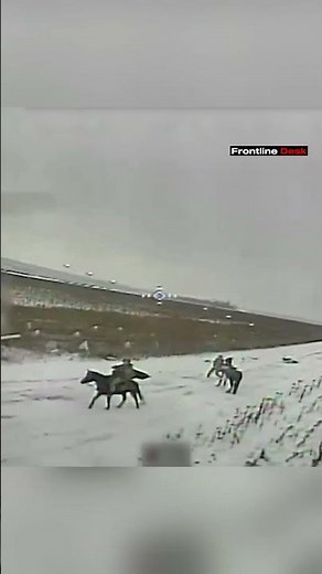Russian infantry advancing to front line on horses