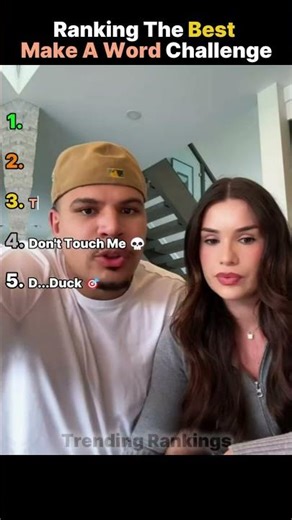 Ranking The Funniest Make A Word Challenge moments 🤣 #shorts #couplechallenge #viral #makeaword