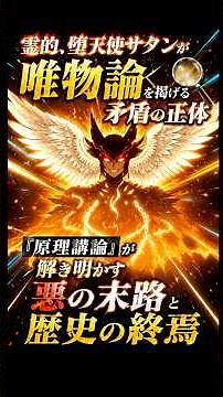 霊的、堕天使サタンが唯物論を掲げる矛盾の正体『原理講論』が解き明かす悪の末路と歴史の終焉（ショート）#原理講論, #統一思想, #共産主義, #哲学, #歴史の法則, #スピリチュアル, #終末論