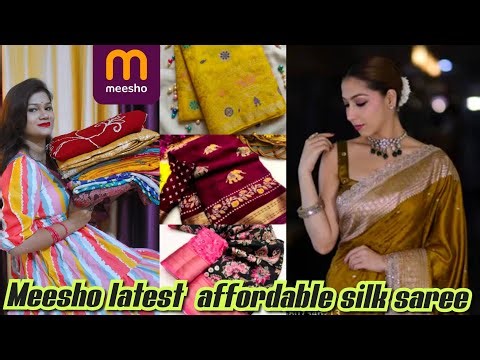 MEESHO LATEST DOLA SILK SAREE HAUL AFFORDABLE NEW ARRIVAL SILK SAREE REVIEW