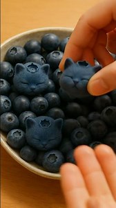 Blueberry with a cat face? Then it becomes a full kitten! #shortsfeed #cat #funny #kitten #ai