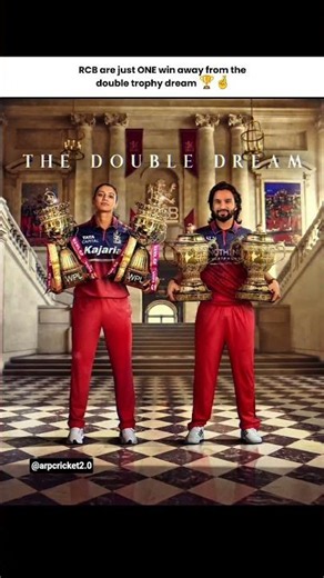 RCB are just ONE win away from the double trophy dream 🏆💪 #cricket #ipl2026 #shorts #rcb