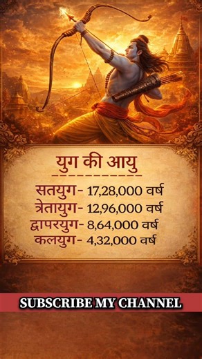 चार युगों की आयु | Satya Yug to Kali Yug Explained | Sanatan Dharma Facts #Shorts #satyug #kaliyug