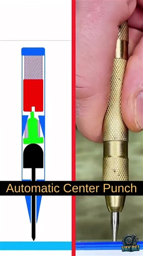 How a Automatic Center Punch Actually Works! 🤯 (Animation vs. Real) #shorts #machine #3danimation