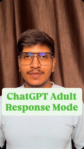 Bharat Hirwani Tech on Instagram: "ChatGpt Adult Mode Now Set to launch In Q1 2026 #apple #reel #tech #samsung #s25ultra #i̇phone15promax #iphone #iphone17promax #chatgpt"