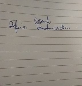 Define Bond order... | Filo