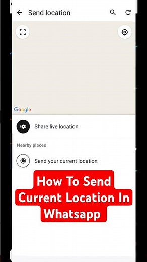 How To Send Current Location In Whatsapp