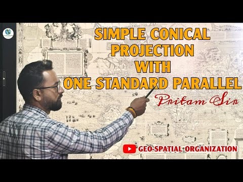 Learn Simple Conical Projection (One Standard Parallel)|Geography Bengali Tutorial |THEORY+PRACTICAL