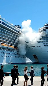Two Cruise Ships Collide while After Losing Control! #shipdisaster #fyp #viral #reels | Ship Disaster