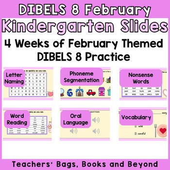 Kindergarten DIBELS February Practice Slides LNF PSF NWF WRF Vocab Oral Language