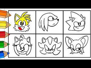 🔴 How to Coloring SONIC Team - Coloring Pages SONIC - Drawing The Hedgehog ⭐