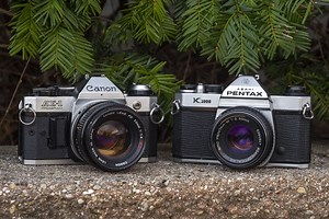 Student Camera Showdown: Canon AE-1 Program vs Pentax K1000