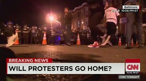 Baltimore police enforcing curfew