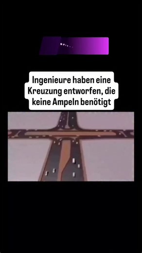 🆃🅴🅲🅷🆃🆁🅸🅴🅱🅴🆁 on Instagram: "🚦🛣️Städte versuchen seit einem Jahrhundert, Autos das Anhalten beizubringen. Dieses Design zeigt, was passiert, wenn die Straße selbst mitdenkt. Dieses Kreuzungsmodell ersetzt herkömmliche Ampeln durch ein koordiniertes Verkehrssystem, das auf Timing, Intervallen und kontinuierlichem Verkehrsfluss basiert. Anstatt in jeder Spur anzuhalten und wieder anzufahren, bewegen sich die Fahrzeuge versetzt durch die Kreuzung. So werden Kollisionen vermieden und glei