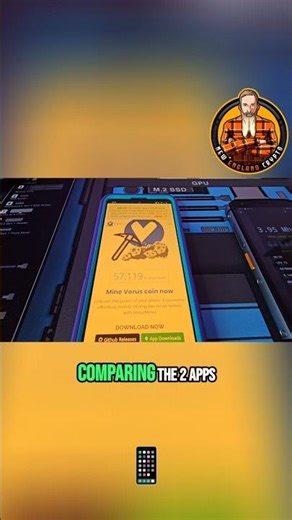 Mine Crypto on your Phone: Kryptex VS VerusMiner #shorts #cryptomining #crypto