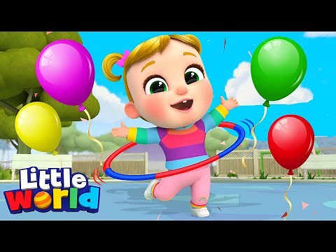 Hula Hoop Song (Nina and Nico) | Little World Kids Songs & Nursery Rhymes