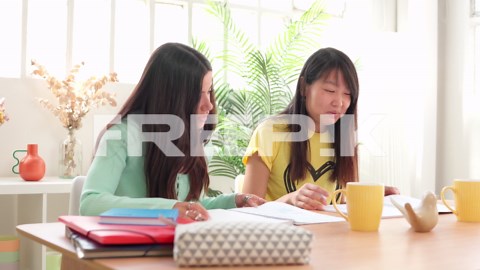 Teenagers Studying Together | Premium Stock Video Footage