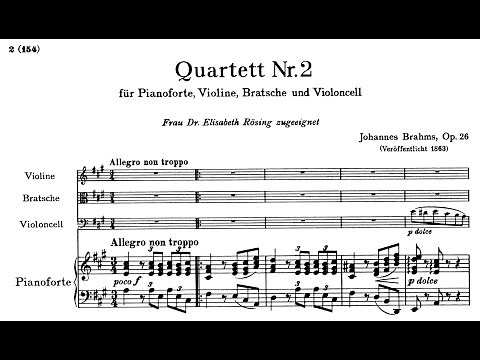 Johannes Brahms - Piano Quartet No. 2 in A Major, Op. 26