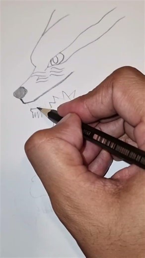 Anime Drawing # Naruto with wolf #0draw #drawing #art #sketch
